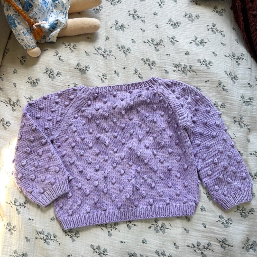 Misha And Puff Lavender Popcorn Sweater